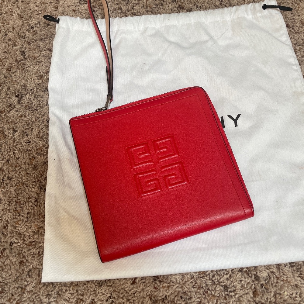 Red Givenchy clutch